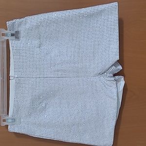 Rhinestone white shorts